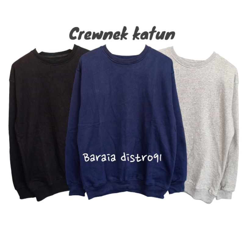 CREWNEK POLOS HITAM JAKET POLOS HITAM SWEATER POLOS HITAM MURAH