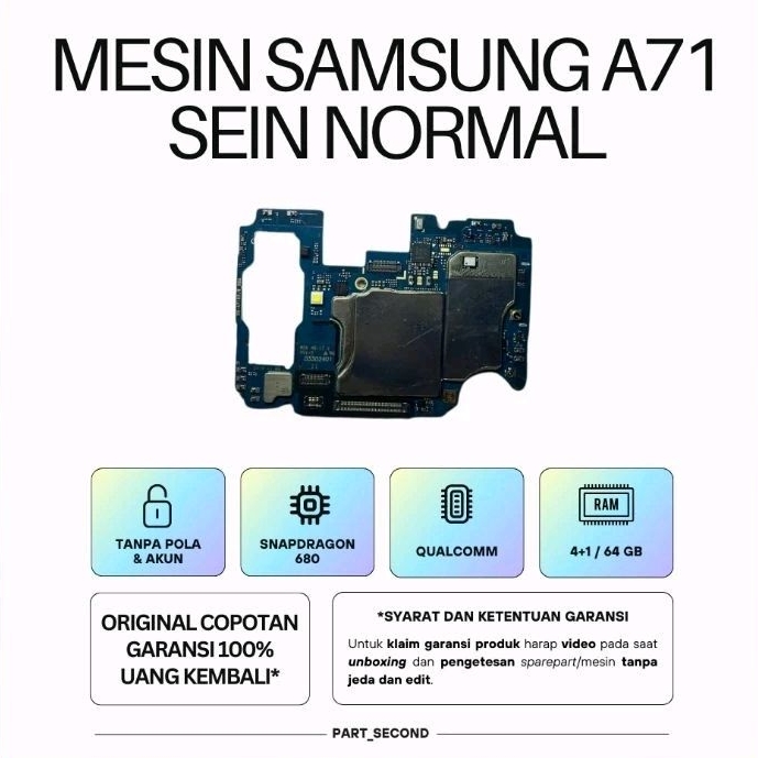 MESIN SAMSUNG A71 8/128 GB NORMAL
