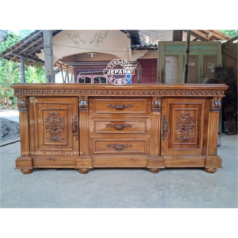 Bufet minimalis ukir jati jepara / Bufet TV / Bufet jati / Bufet / Bufet minimalis / Meja TV / Meja