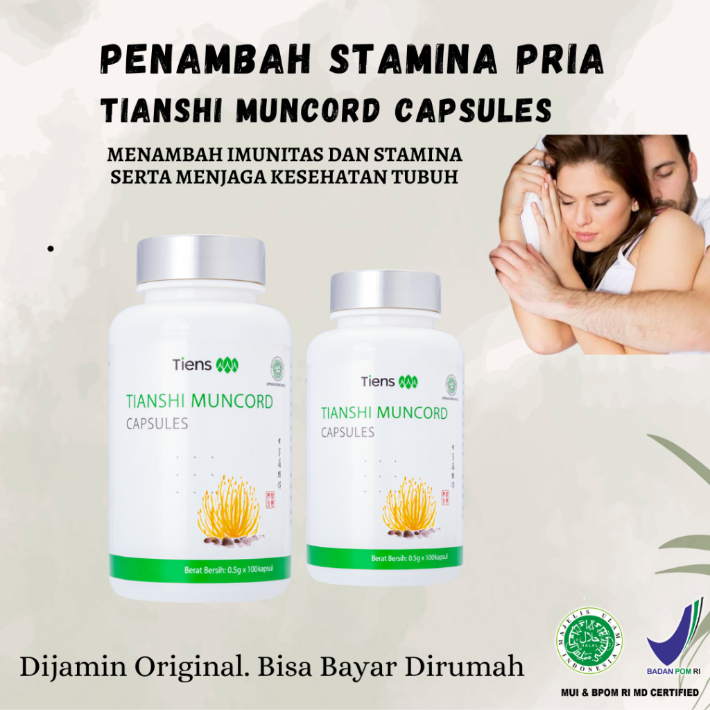 [ORI TERLARIS] Muncord Tiens 100 Kapsul Original 100% 1 Botol Segel MUNCORD Tiens Cordyceps Kapsul A