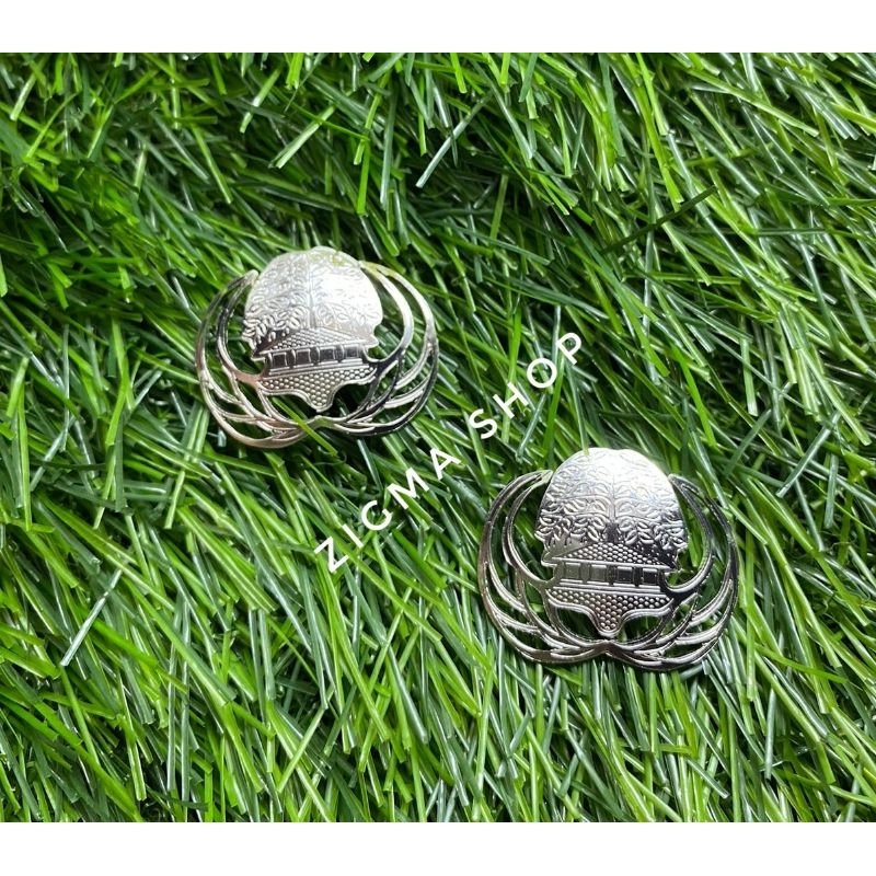 Pin Korpri Motif Rancang Silver Magnet Kuningan Asli