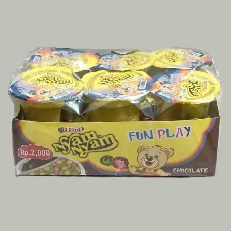 

Nyam Nyam Fun Play Bubble Puff isi 12PCS/ Cemilan Snack Anak Chocolate