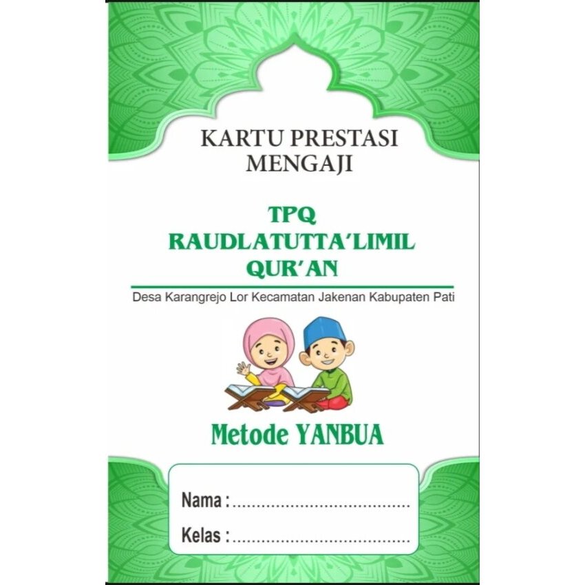 

KARTU PRESTASI IQRO ANAK ISI 20 Pcs