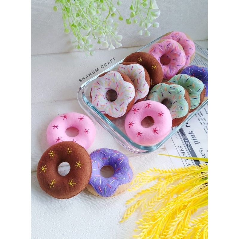 Donat Flanel / Mainan Donat / Kue Mainan