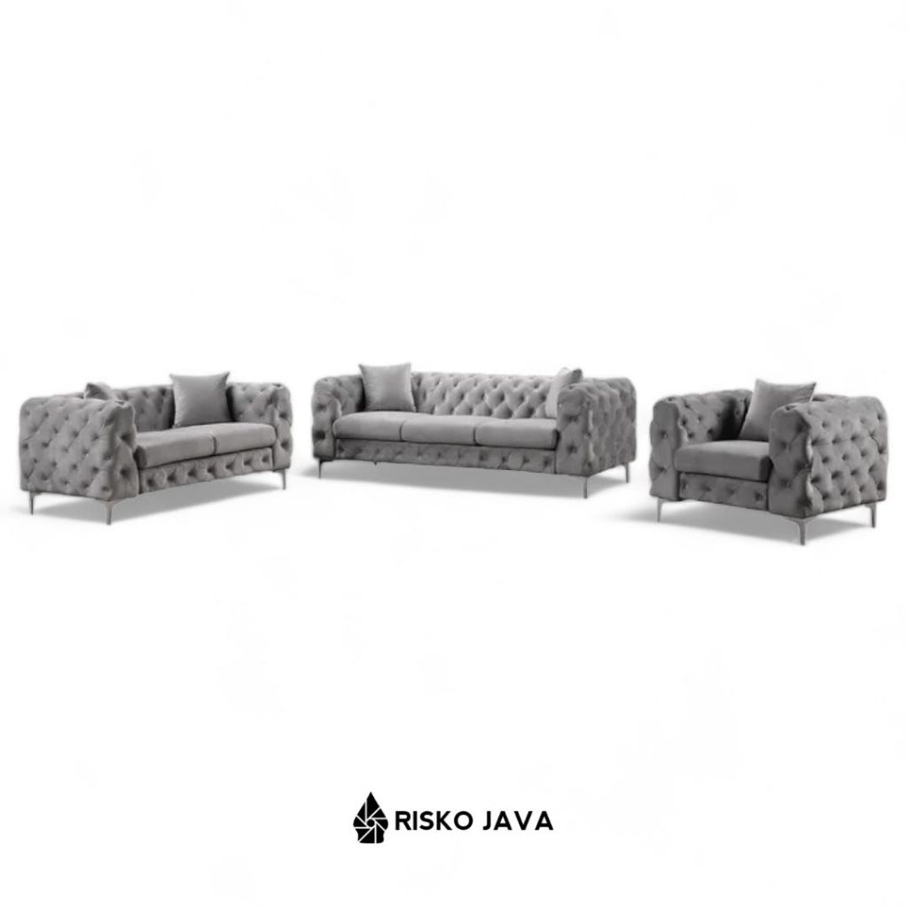 Sofa Chesterfield Luxury / Sofa Chesterfield Minimalis Modern / Sofa Chesterfield Seater 3 2 1 / Sof