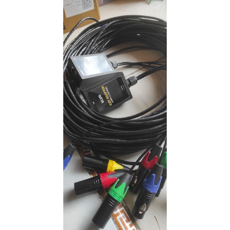 Adapter Lan to xlr + kabel lan cat6 50m