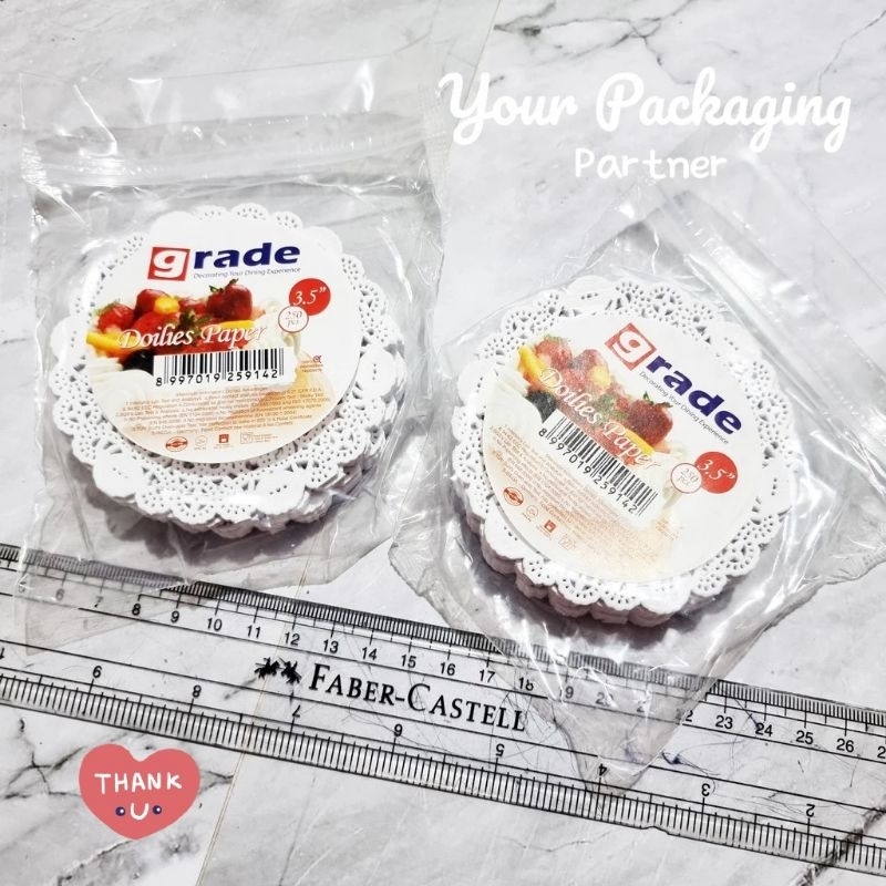 Kertas doilies paper doilies 3,5inch dan 5,5inc ISI 250pcs