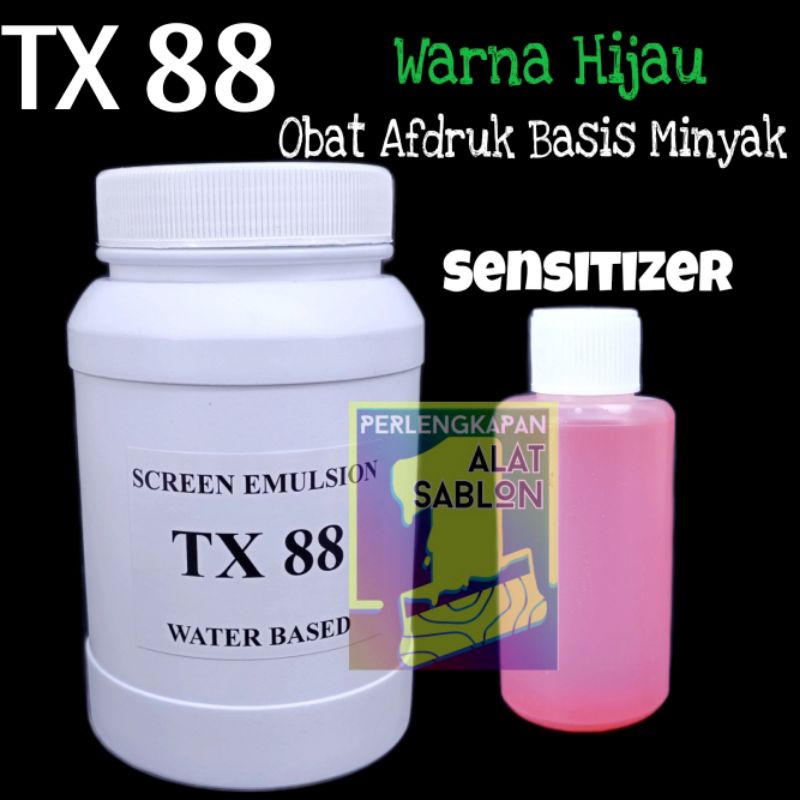 TX 88 AFDRUK SABLON SCREEN EMULSION BASIS MINYAK HIJAU 1KG