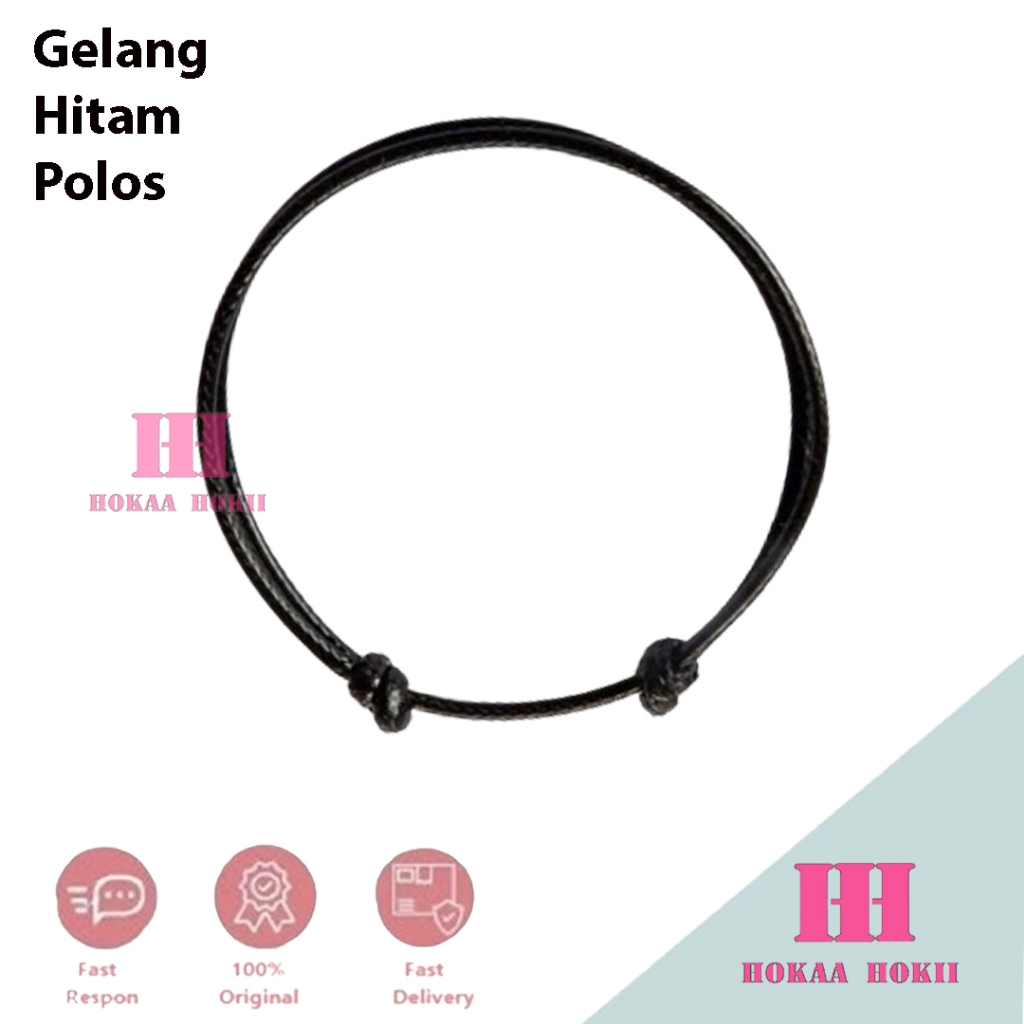 Gelang Hitam Polos Pria Wanita