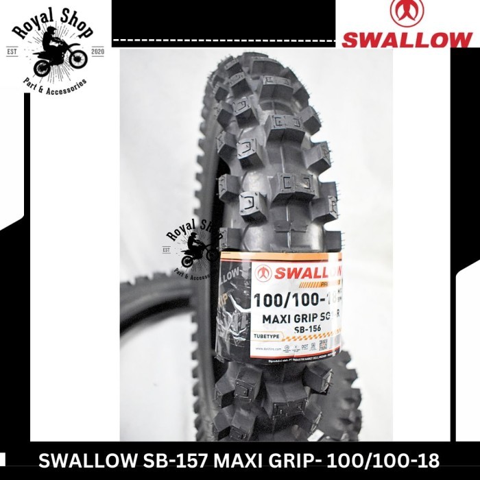 BAN TRAIL BELAKANG SWALLOW MAXI GRIP 100/100 RING 18 MOTOR KLX CRF WR