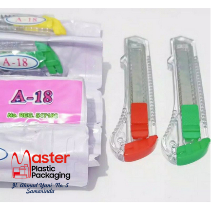 

Cutter Gunindo A-18 / Cutter Besar Transparan - 1 Pcs