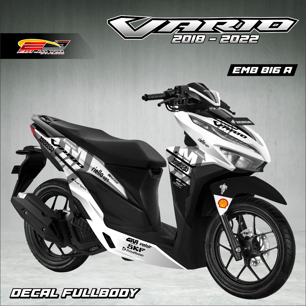 STIKER FULL BODY MOTOR VARIO 125 TERBARU-STIKER VARIO FULL BLOK BODY CUSTOM TULISAN FREE-EMB816