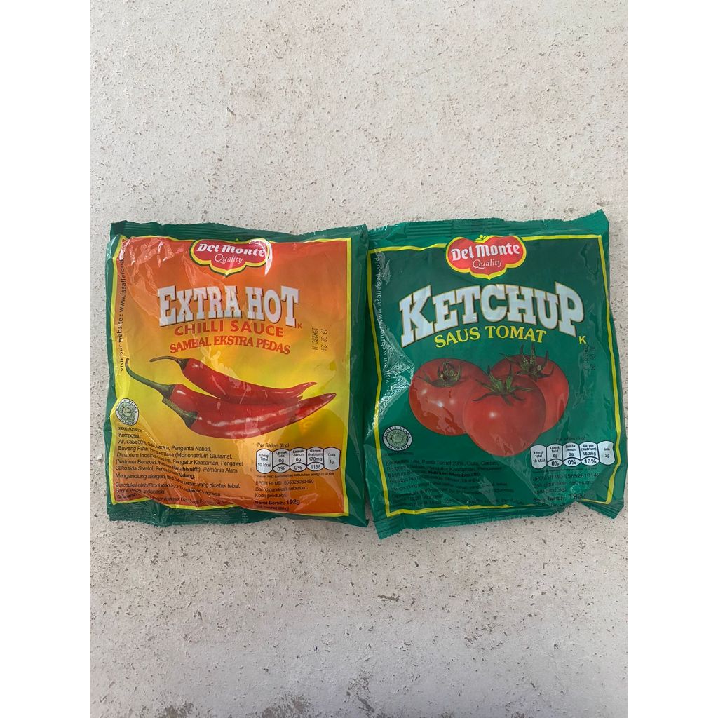 

Delmonte Saus Sambal Sachet Tomat & extra Hot isi 24 pcs