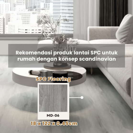 Modern Dekorindo | Lantai SPC 5mm | SPC Flooring | Lantai SPC Motif Kayu | Lantai Kayu Anti Rayap