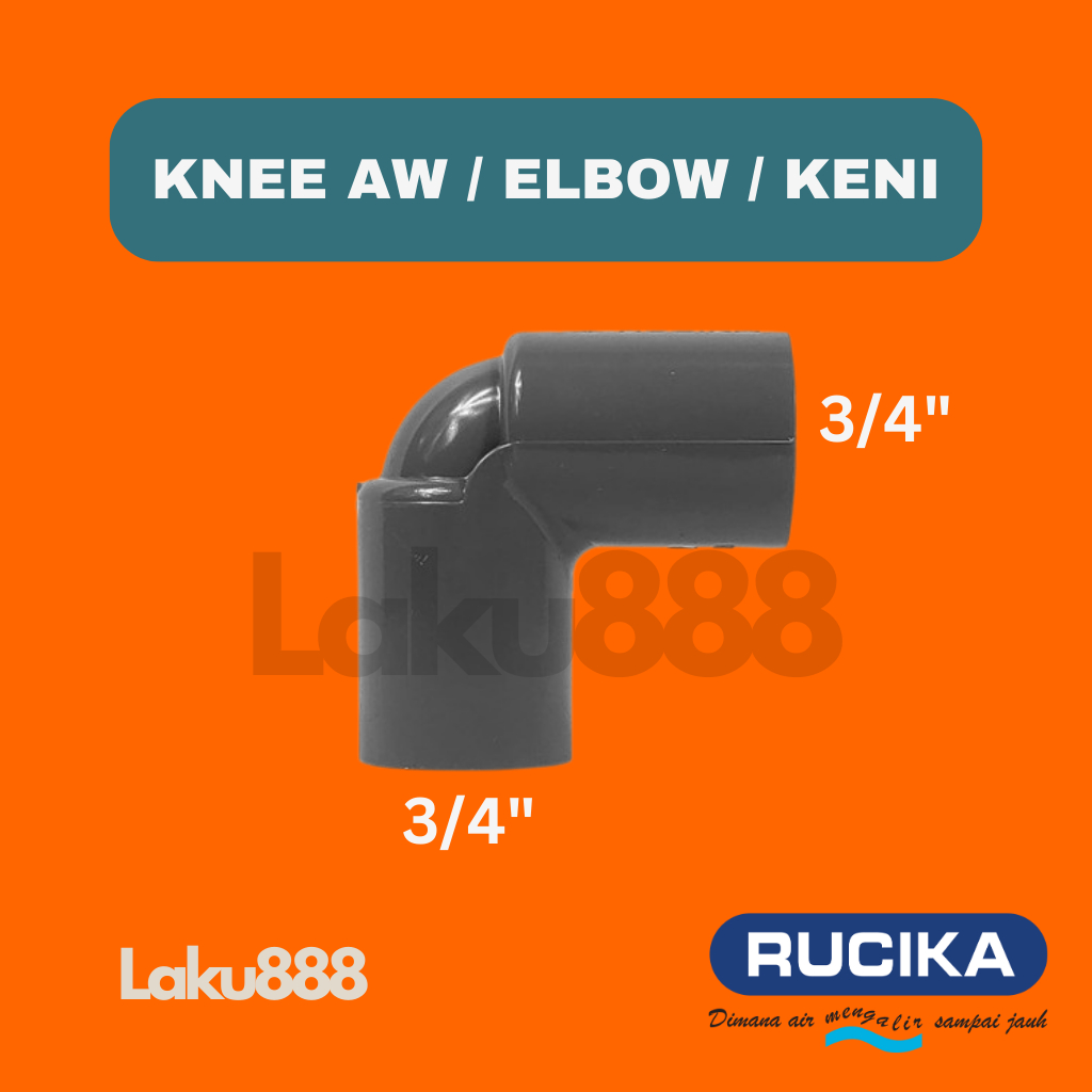 Keni / Elbow / Knee 3/4" inch PVC Rucika AW