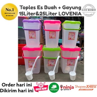 TOPLES ES BUAH 25LITER 15LITER + GAYUNG / AQUARIUM ES BUAH - LOVENIA