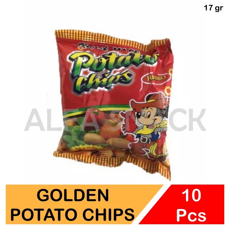 

Golden Potato Chips Kemasan Renceng (10pcs x 25gram)