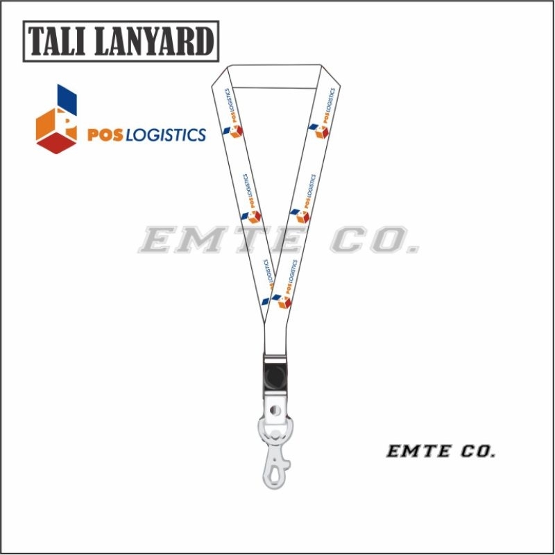 

LANYARD POSLOGISTICS tali lanyard GANTUNGAN LEHER ID CARD/GANTUNGAN HP