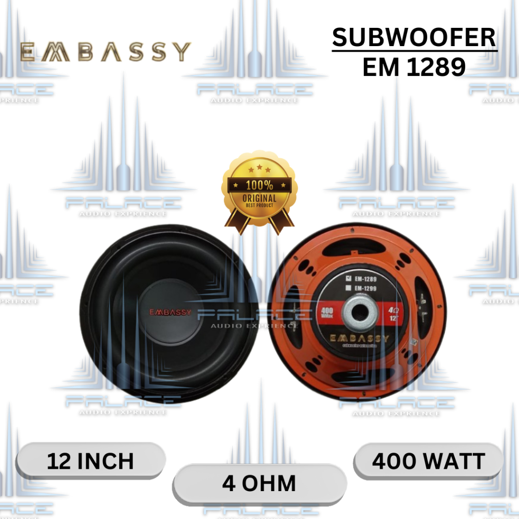 Subwoofer 12 Inch Double Coil - Embassy EM 1289 Double Coil