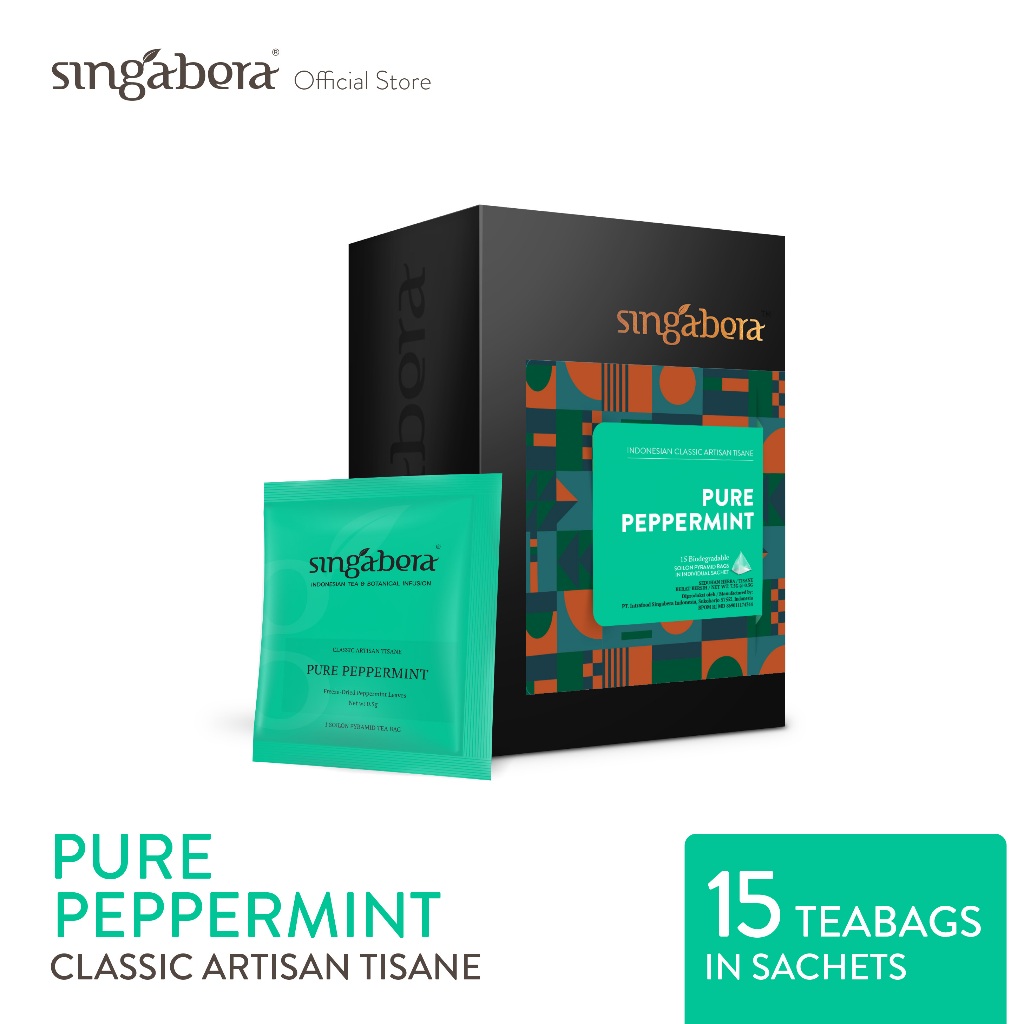 

Singabera Pure Peppermint -Herbal / Mint - 1 Box - 15 Sachet