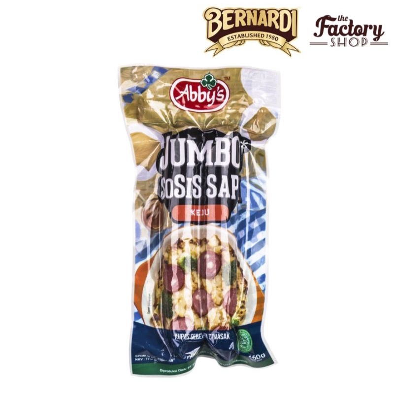 

ABBY'S Sosis Sapi Jumbo rasa Keju, rasa Original160gr