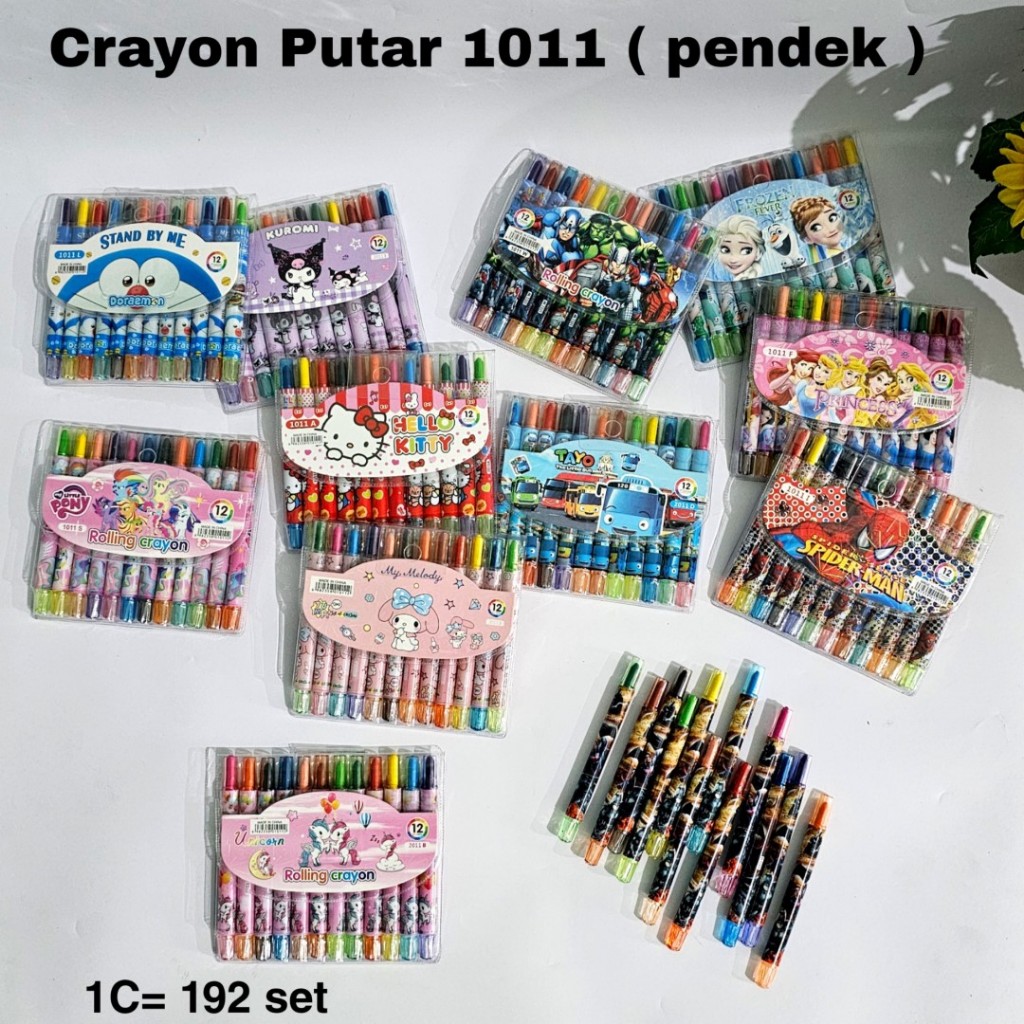 

SOS Crayon Putar Fancy 12 Warna Pendek 1011 BTS / Twist Crayon