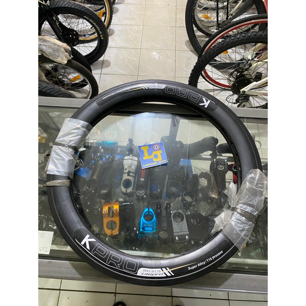 LITEPRO KPRO VELG/Rims 20 X 1.50/1.75 Lubang 28/28 Hole Double Wall Super Alloy