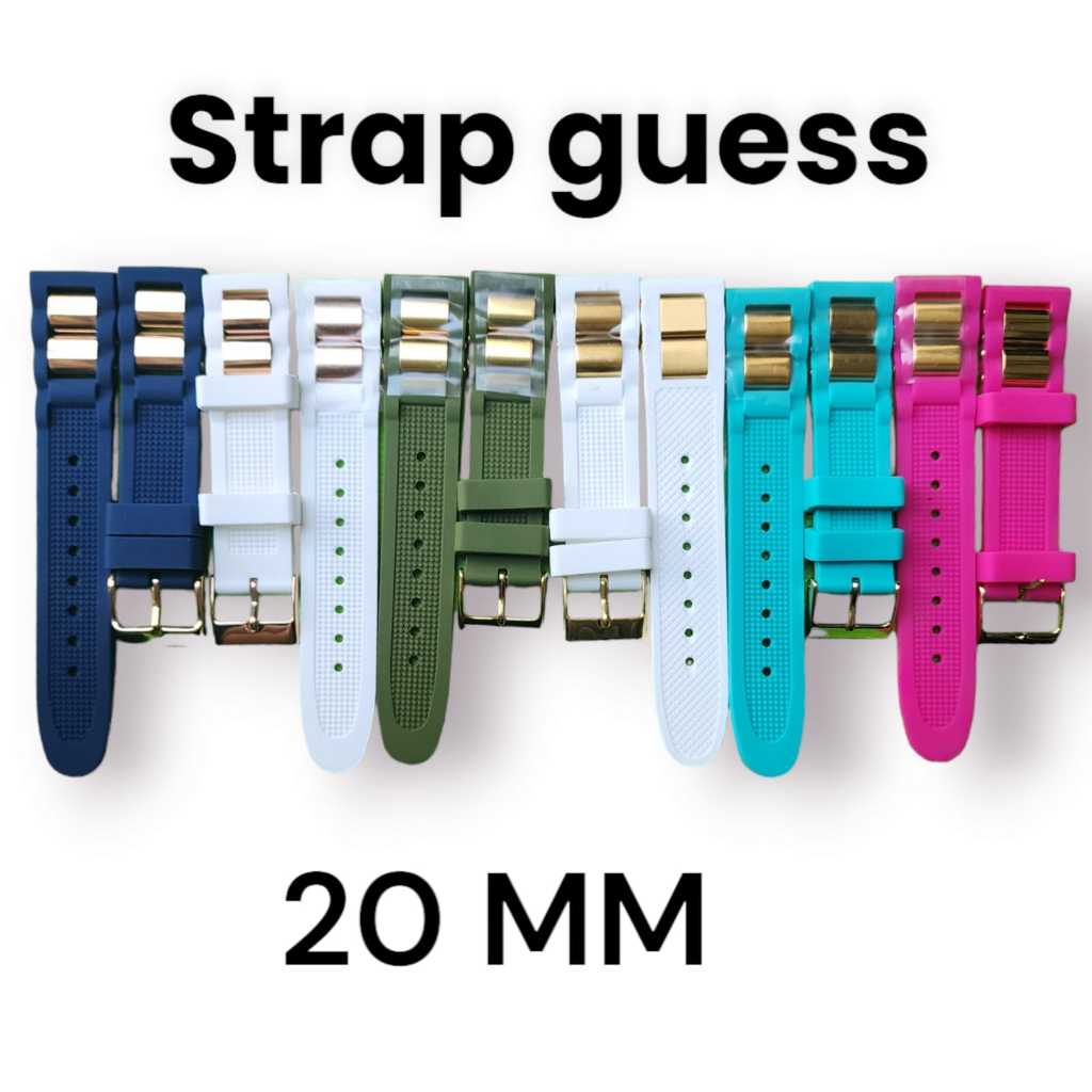 Tali Jam Tangan Guess Rubber Strap Wanita W0325L2 W0325L3 W0325L4 W0325L5 W0325L6 W0325L8 20MM