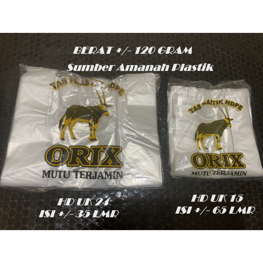 Kantong Plastik Bening/Kantong Kresek Bening Uk 15 / 24