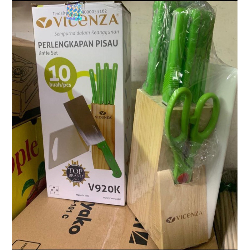 Vicenza pisau set | pisau dapur isi 10 buah stainles steel