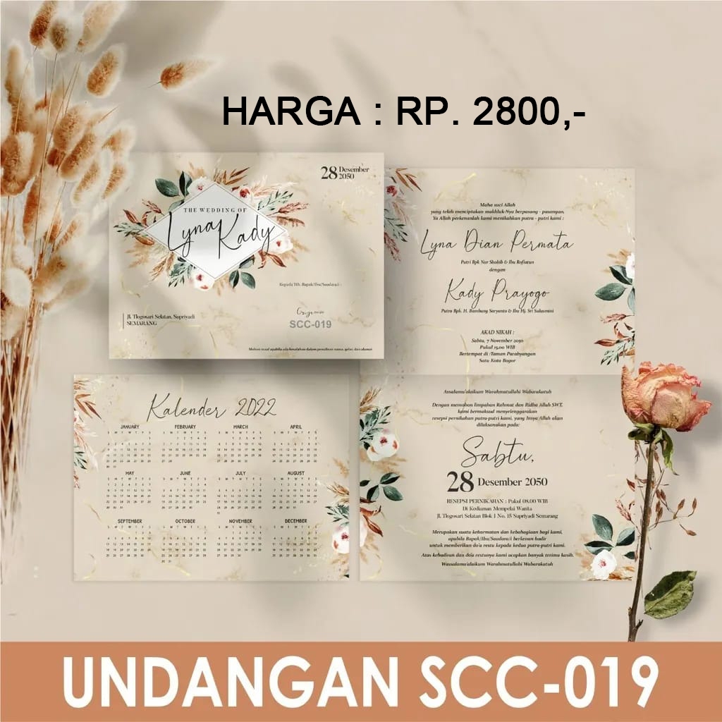 Cetak Undangan Blangko Pernikahan terjangkau Griya SCC 019