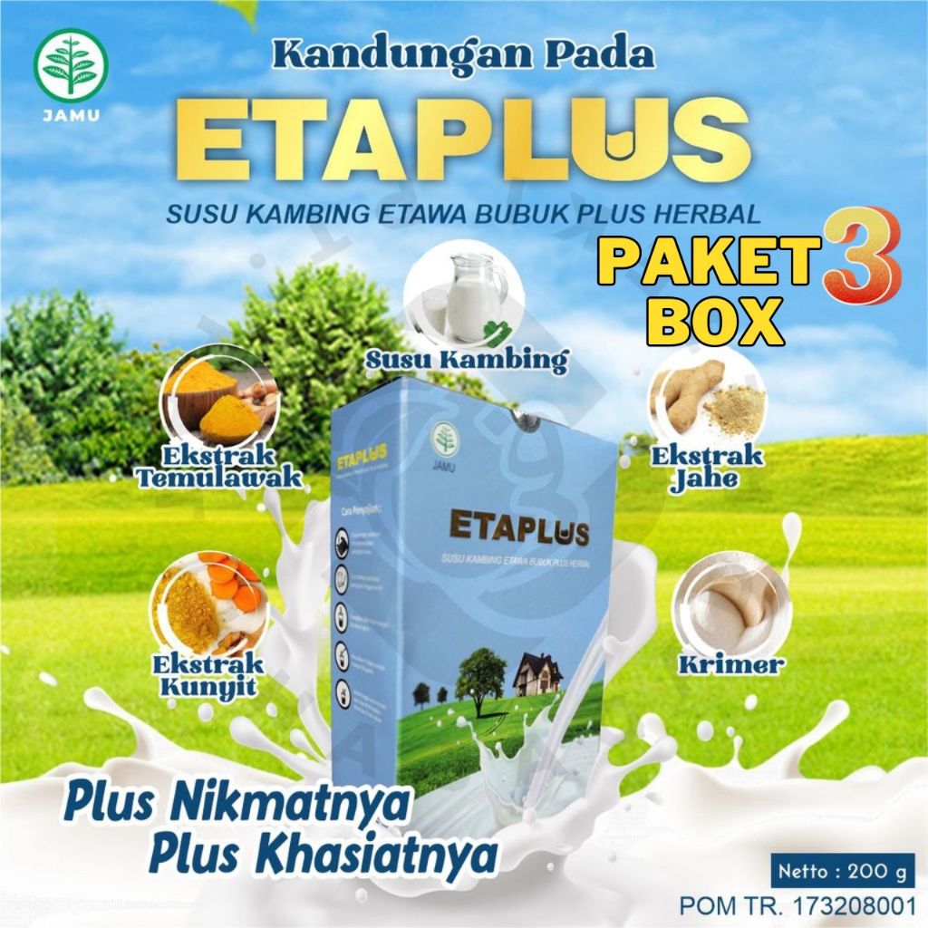 

ETAPLUS BELI 1 DAPAT 3 SUSU KAMBING ETAWA BUBUK ORIGINAL HERBAL