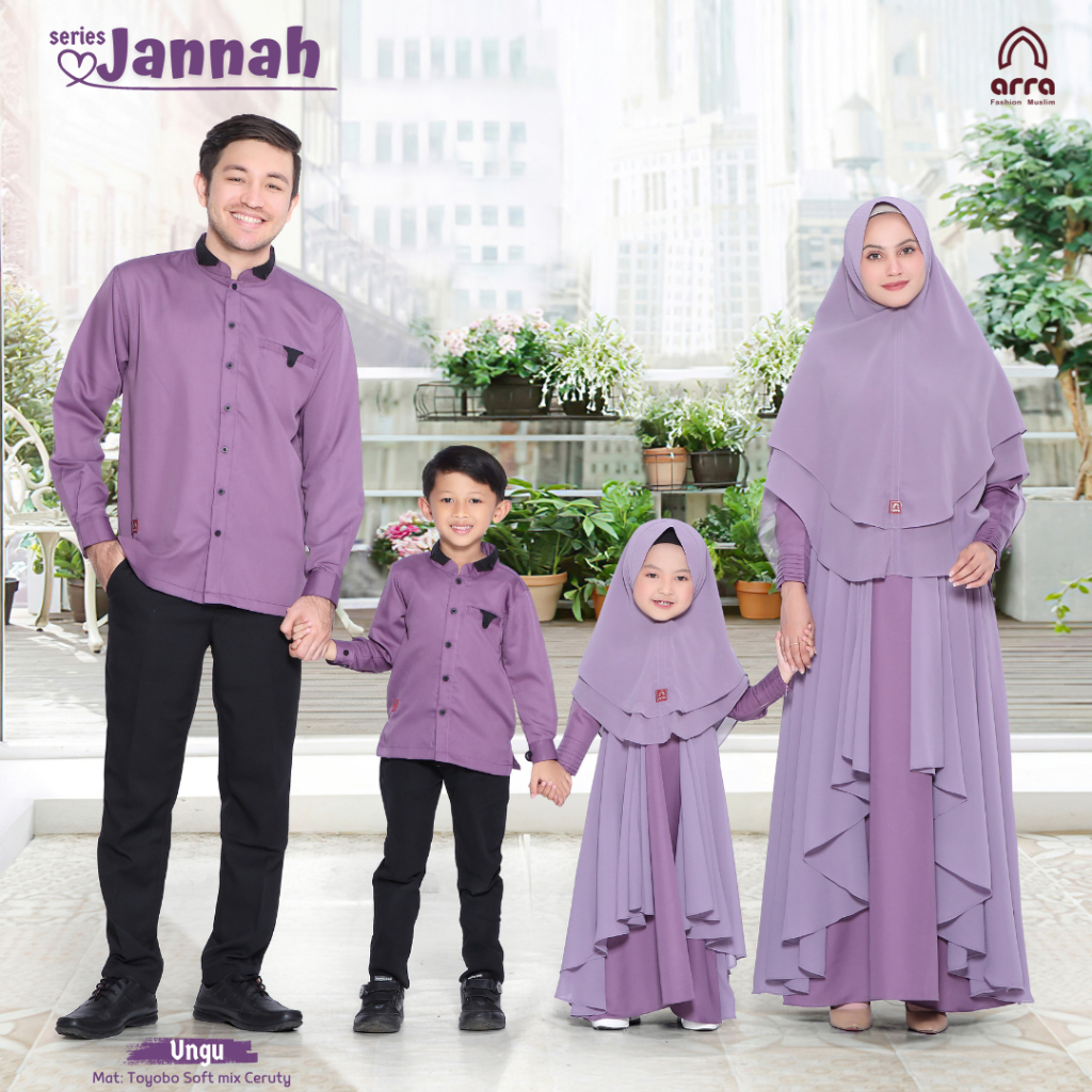 Sarimbit Keluarga 2024 - Koko Gamis Muslim Kekinian Special terbaru Seragam Couple Family Lebaran Se