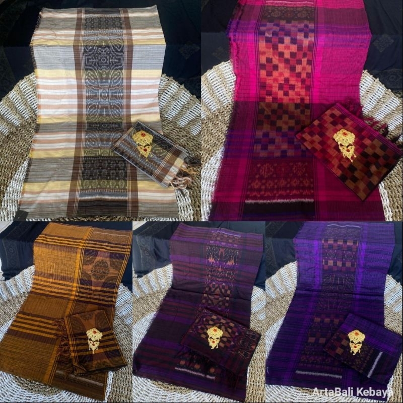 Kamen endek kotak + selendang