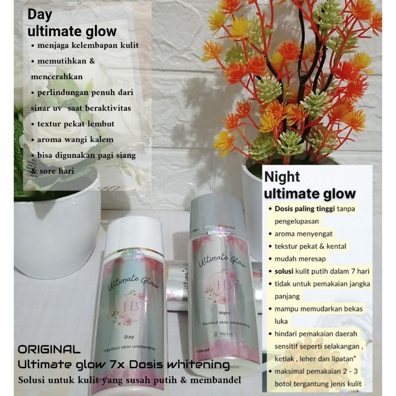 [ New ] Ultimate glow 7x extra dosis whitening. HB pemutih badan ORIGINAL