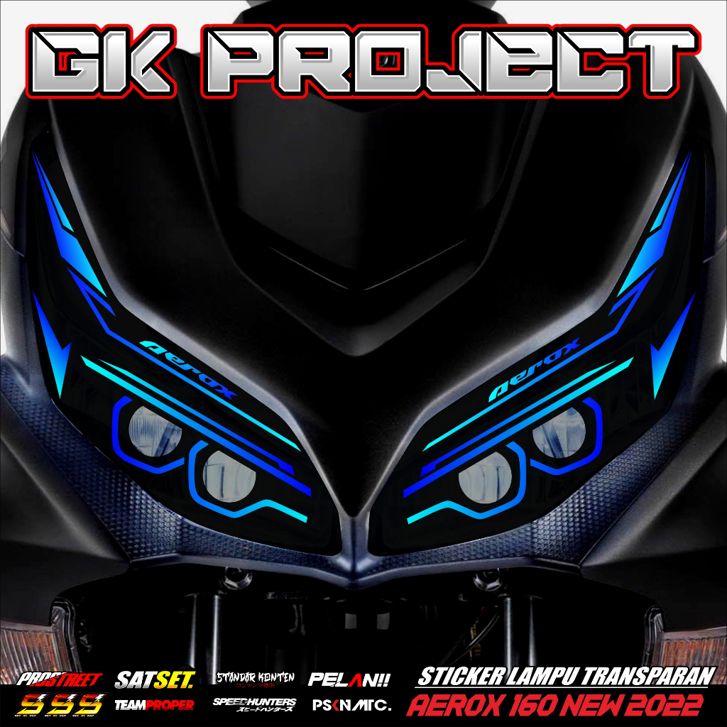 Stiker Lampu AEROX 160 | Stiker Variasi Lampu Alis Motor YAMAHA AEROX 160 New | Stiker Alis AEROX Rg