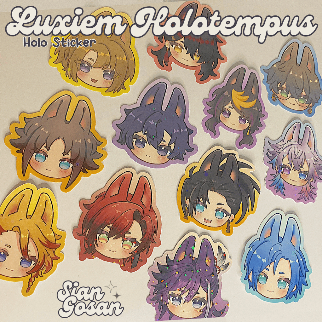 

Sticker Die Cut Holo Vtuber Luxiem Shoto HoloTempus