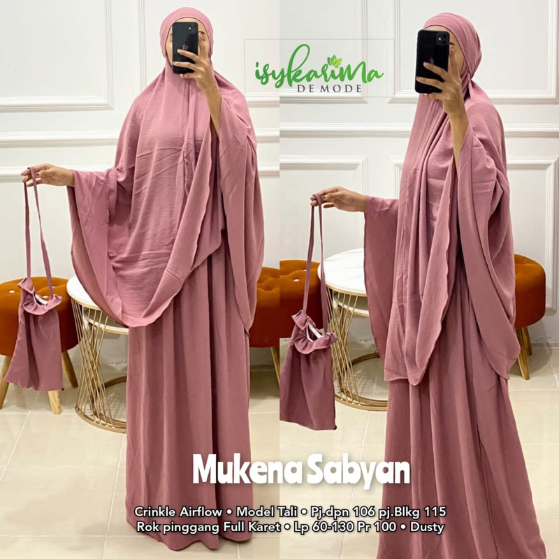 MUKENA SABYAN PREMIUM / Mukena Kekinian Tali 2in1  / Mukena Dewasa Lebaran Ramadhan / Rukuh Muslim A