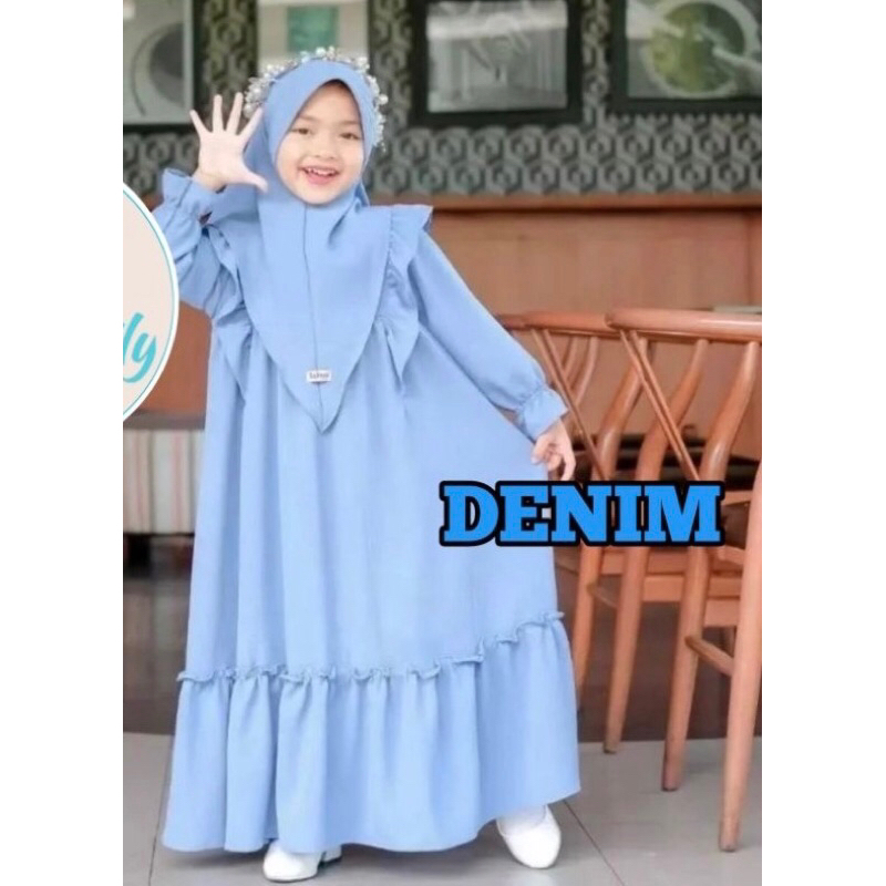 Fast Delivery Gamis Cringkle Anak Set Hijab Gamis Cringkle Set Hijab 1-12 Banjarmasin
