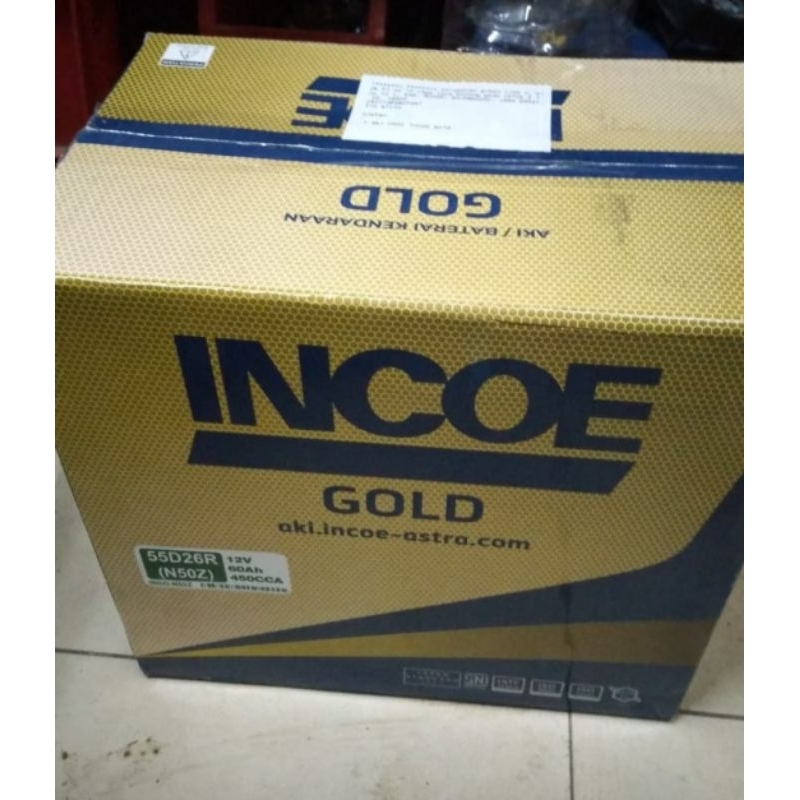 N50z incoe gold aki mobil kijang 60 ampere Accu siap pakai 55D26R