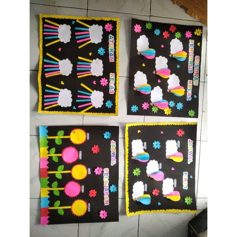 satu paket hiasan dinding kelas SD