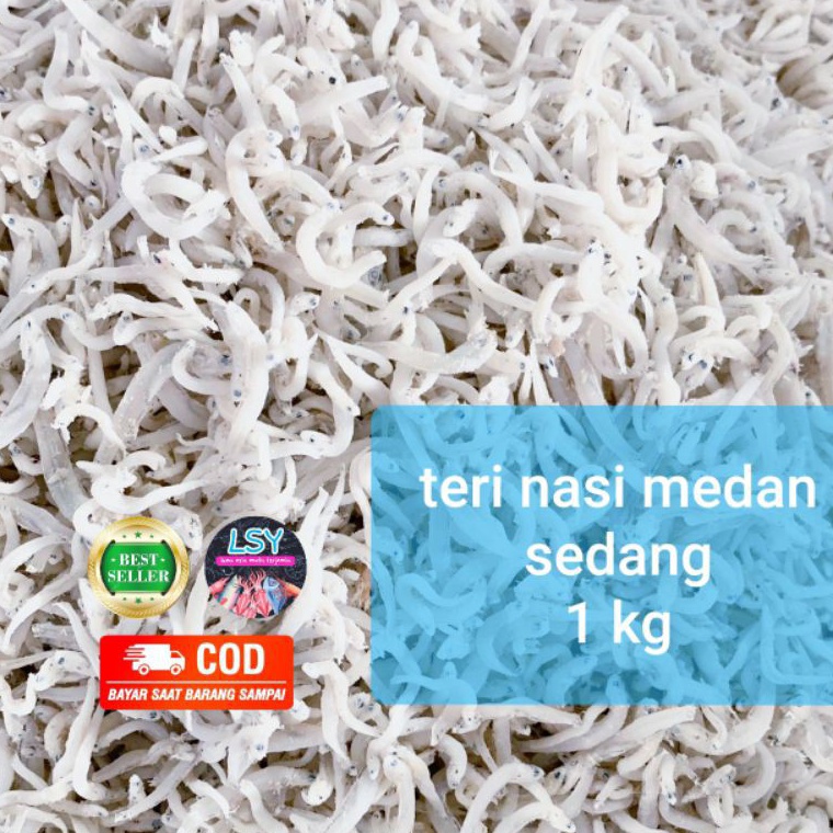 

PAKET LENGKAP ikan asin teri nasi medan size sedang 1kg