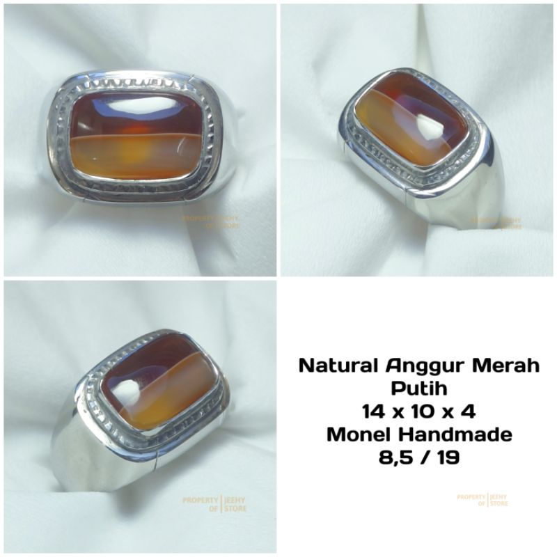 Natural Batu Anggur Merah Putih Unik