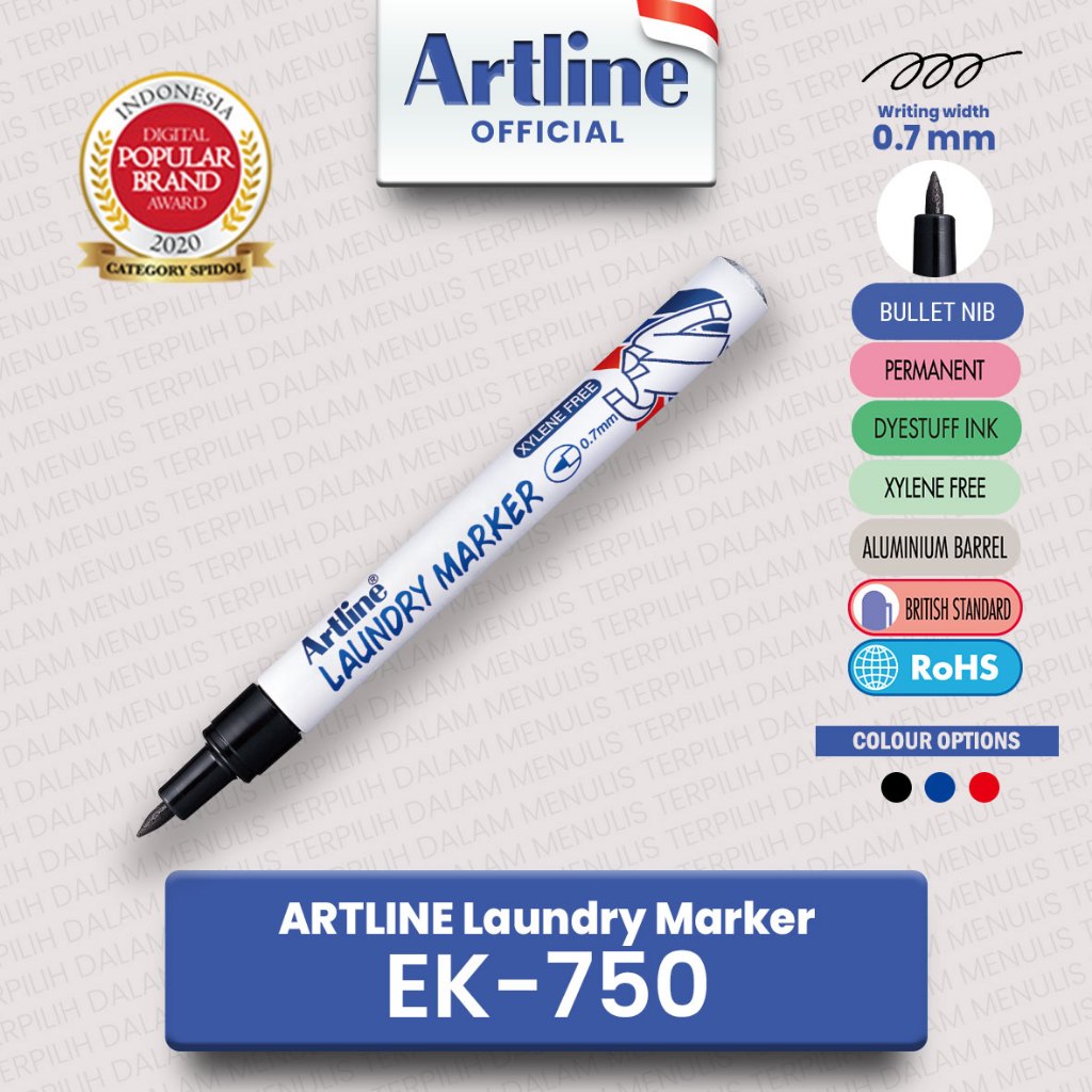 

ARTLINE Spidol Kain Fabric Laundry Marker EK-750