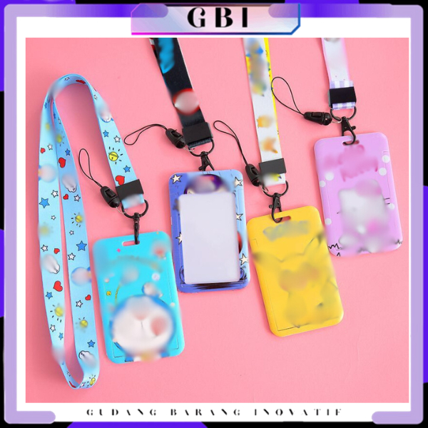 

GBI Lanyart Card Holder Id Card Name Tag Gantungan Kartu Karakter Kartun Lanyard Akses MRT Busway E-Money Flazz BRIzi Card Holder Karakter Kartun