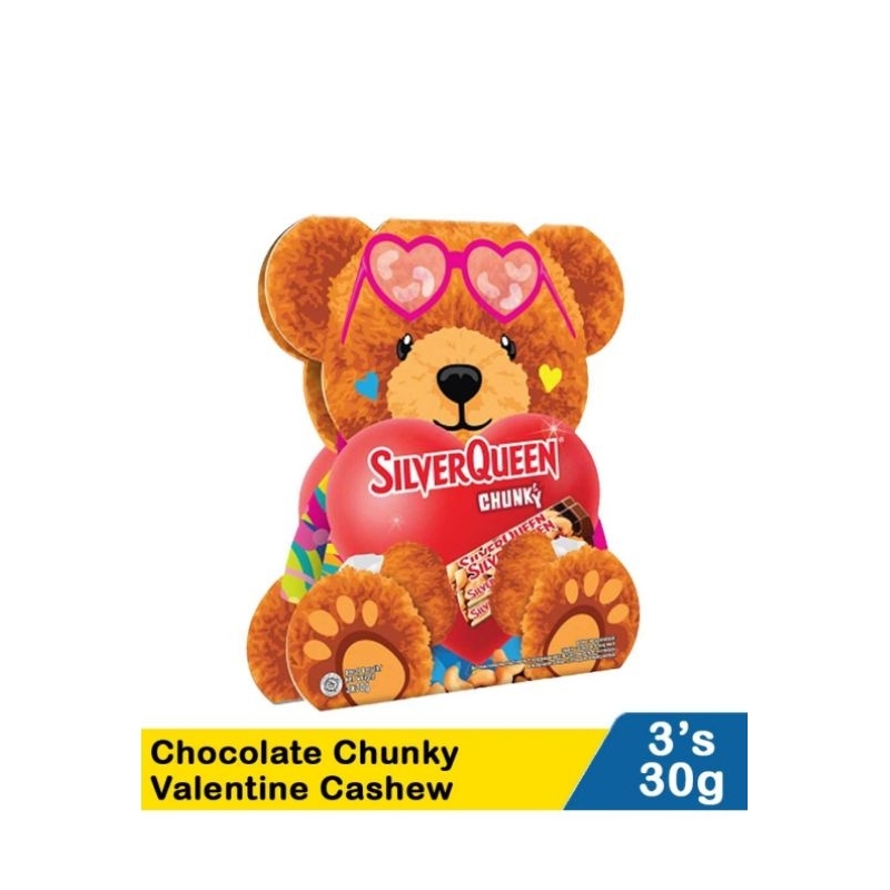 

Silver Queen Chocolate Chunky Valentine Cashew 3X30G setok terbatas