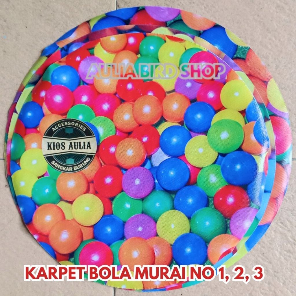KARPET 3DIMENSI MOTIF BOLA SANGKAR MURAI NO 1, 2 & 3 ALAS DASAR KANDANG BURUNG MURAI