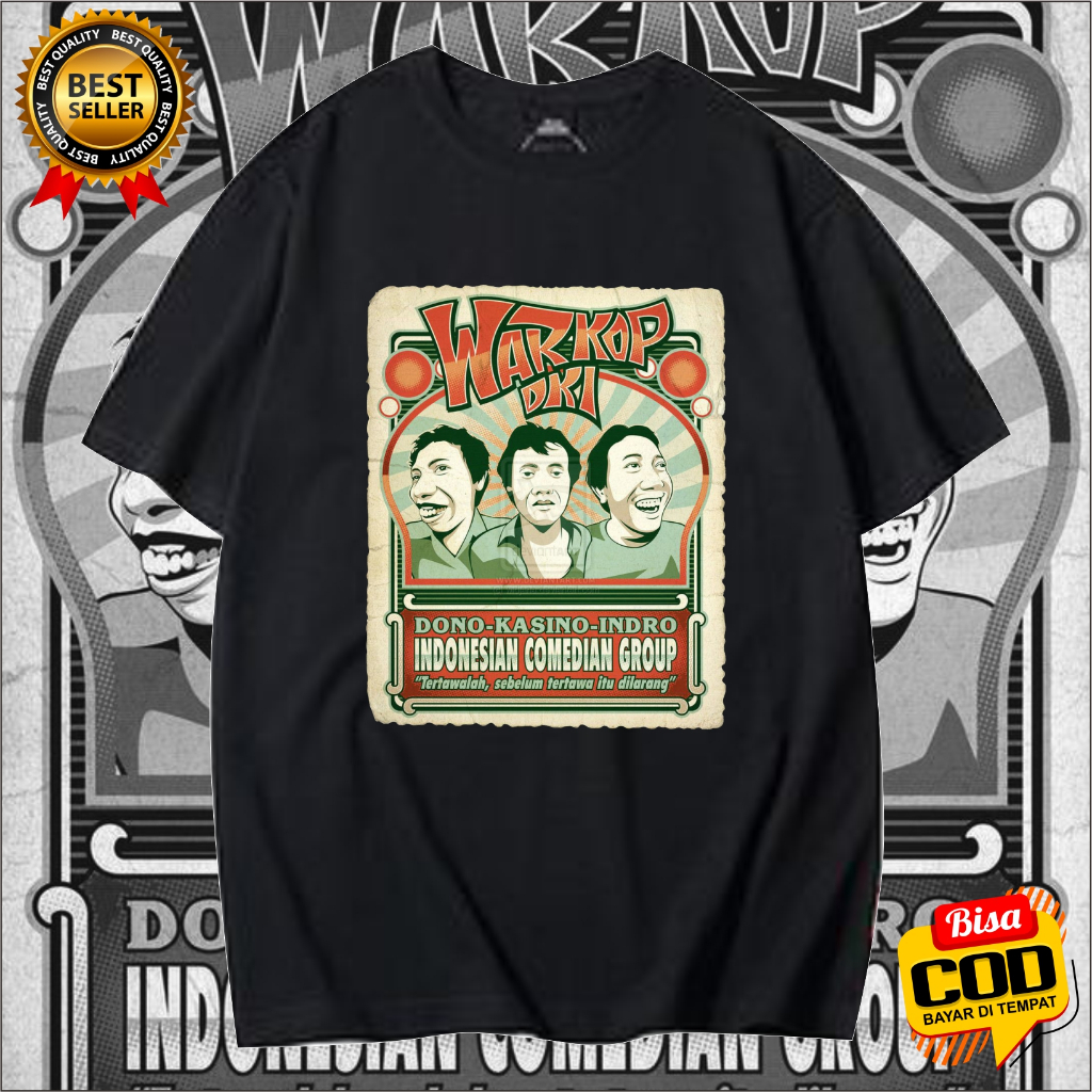 kaos vintage warkop dki - kaos legend warkop dki - kaos unisex lengan pendek