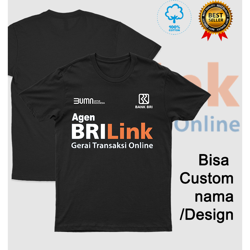 Baju /Kaos Agen BRILink Baju Perusahaan Pria Wanita