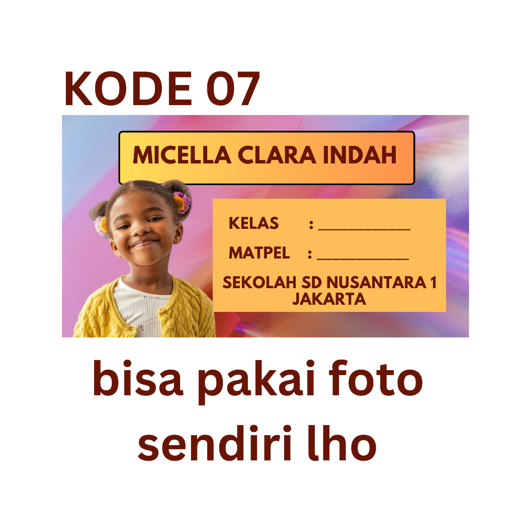 

STIKER Nama BUKU MAPEL Sekolah